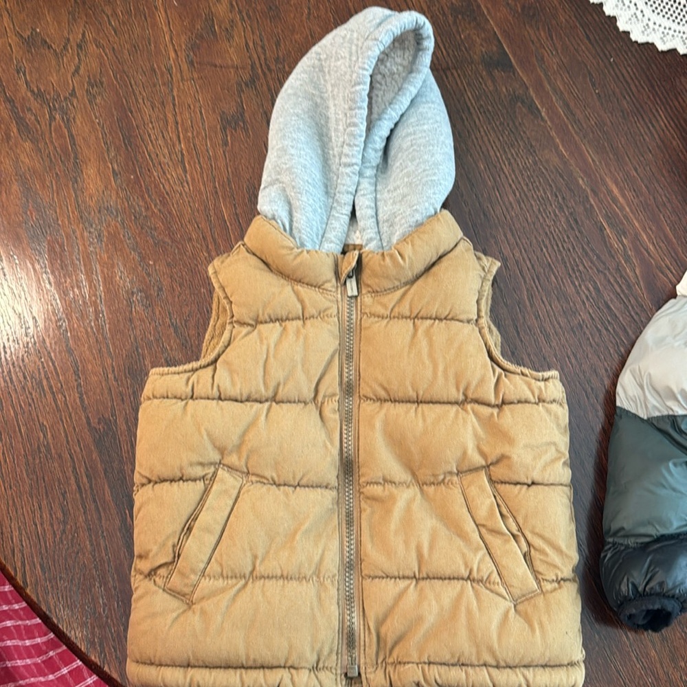 Old Navy puffer vest with hood